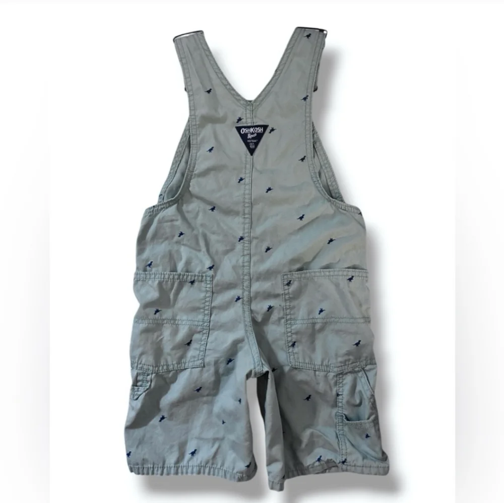 OSH KOSH B’GOSH World’s Best Overalls Green T-Rex Size 5T